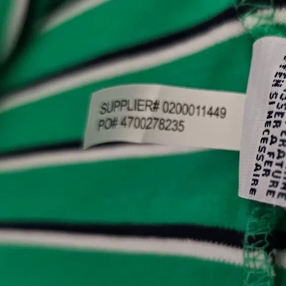 POLO Ralph Lauren Men's Green Striped Short Sleeve Classic Polo Shirt Size L/G - Picture 8 of 12